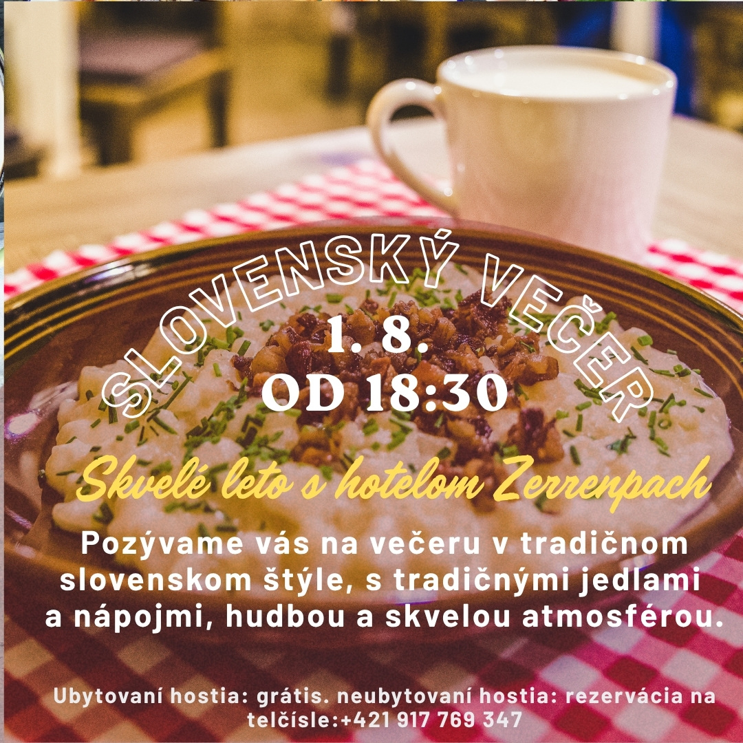 Slovenský večer - dospelá osoba