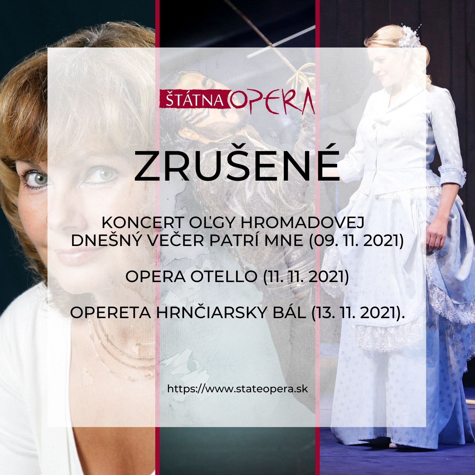 Zrušený koncert a predstavenia Zrušený koncert a predstavenia