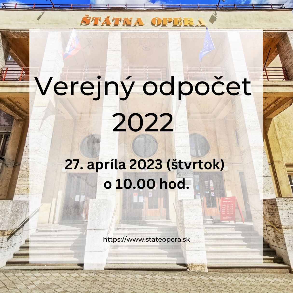 Pozývame na Verejný odpočet za rok 2022 Pozývame na Verejný odpočet za rok 2022