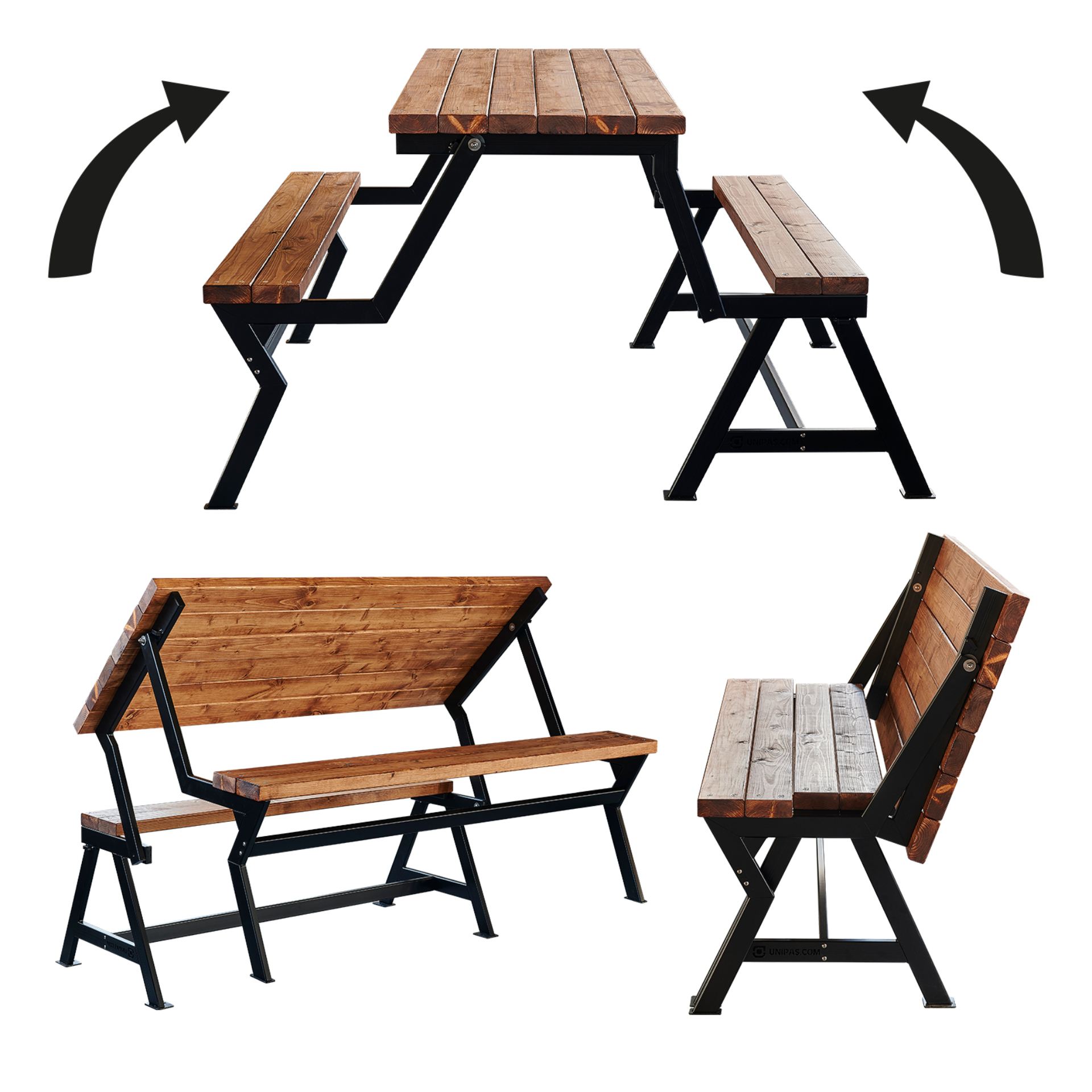 UNIPAS Folding Table and Bench Lea 3 in 1