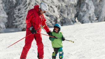 Ski equipment rental shop and ski school